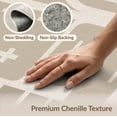 thumbnail image 6 of ODIKA 2'x3' Beige Mushroom Natural Geometric Abstract Washable Accent Rug Contemporary Grid Pattern With Curved Lines Pet Friendly, Bedside Mat for Bedroom, Nursery, RV, 6 of 7