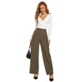 thumbnail image 2 of Pantalones anchos FUNYYZO pantalones de negocios de cintura alta para mujer, 2 of 6