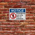 thumbnail image 5 of Emergency Exit Only Not an Entrance Sign, Industrial Exit Emergency Fire Sign 8"x12" UV Resistant for Indoor Outdoor Workplace, 5 of 7