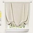 thumbnail image 6 of DriftAway Blackout Linen Textured Solid Basic Room Darkening Thermal Insulated Tie Up Adjustable Balloon Rod Pocket Curtain 63"L x 45"W Beige, 6 of 6