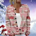 thumbnail image 2 of KHONTS Christmas Cardigan Sweaters for Women 2025 Funny Xmas Open Front Button down Cardigans Long Sleeves Coat 04-Pink L, 2 of 4