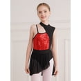 thumbnail image 2 of MSemis Kids Girls Sequins Contemporary Latin Jazz Dance Costume Lyrical Dance Dress Red 8, 2 of 8