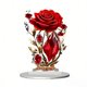thumbnail image 2 of Bohemian Acrylic Heart Rose Stand 2D Flat Love Tree Sculpture Boho Home Decor Clear Acrylic Tabletop Sign Romantic Desk Ornament Centerpiece, 2 of 7