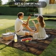 thumbnail image 4 of Rustic Star Brown Outdoor Rug 6x9 Ft - Reversible Patio Rug Outdoor Camping Rugs, Vintage Farmhouse Wooden Grain Art Washable Indoor Outdoor Area Rugs, Non-Slip Outdoor Carpet Runner for Deck/Porch, 4 of 8