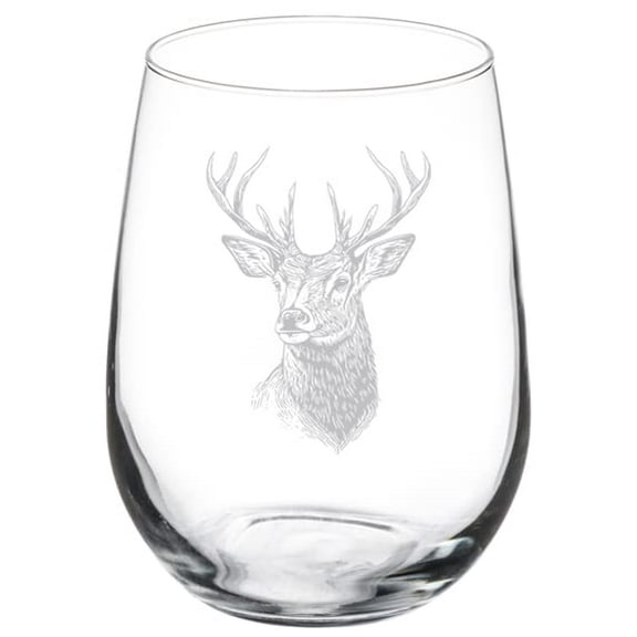 Wine Glass Goblet Gift Deer (17 oz Stemless)