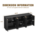 thumbnail image 6 of PORKISS Modern TV Cabinet for 75" TV, Wood Media Console Cabinet with Storage, Fluted Entertainment Center for Living Room, Black, 6 of 9