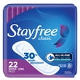 thumbnail image 5 of (2 pack) Stayfree Classic Pads Super Long without Wings, Unscented, 22 Ct, 5 of 14