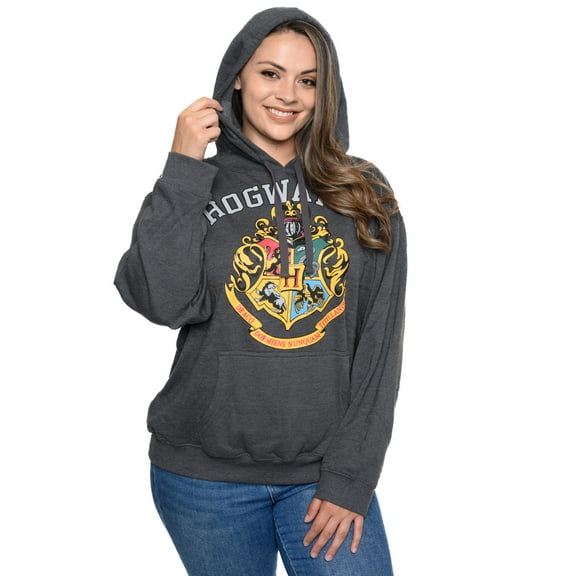 Womens Plus Size Harry Potter Hoodie Sweatshirt Hogwarts Crest Wizards
