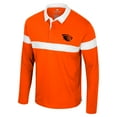 thumbnail image 2 of Men's Colosseum  Orange Oregon State Beavers Too Cool For School Long Sleeve Polo, 2 of 3