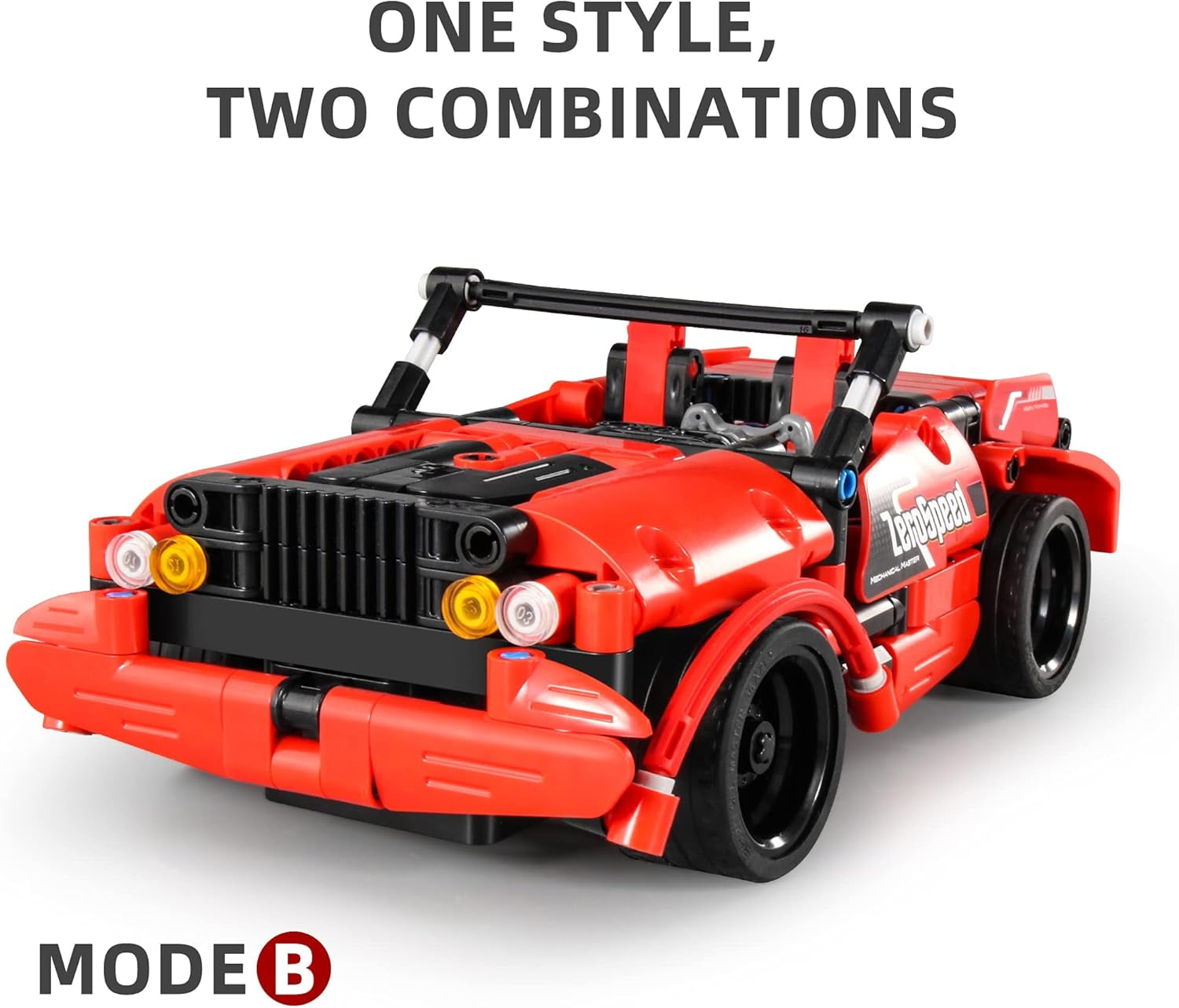 STEM Car Toy Building Toy Gift for Age 6+, Remote Control 2in1 Sports Car Building Block Take Apart Toy, 341 Pcs DIY Building Kit, Learning Engineering Construction R/C Toys