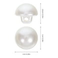 thumbnail image 2 of FOMIYES 50Ud Botones Beige Redondos Con Perla Artificial Para Decorar Blusas Y Ropa De Vestir, 2 of 6