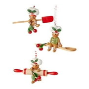 Kurt Adler Gingerbread Man Baking Tool Holiday Ornament Set (3 Pack)