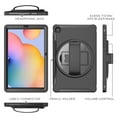 thumbnail image 4 of Dteck Galaxy Tab S6 Lite 2020 Case, Heavy Duty 360 Rotating Kickstand Shockproof Cover with Hand Strap / Pencil Holder / Pencil Cap For Samsung Galaxy Tab S6 Lite 10.4" SM-P610 /SM-P615,Black, 4 of 10