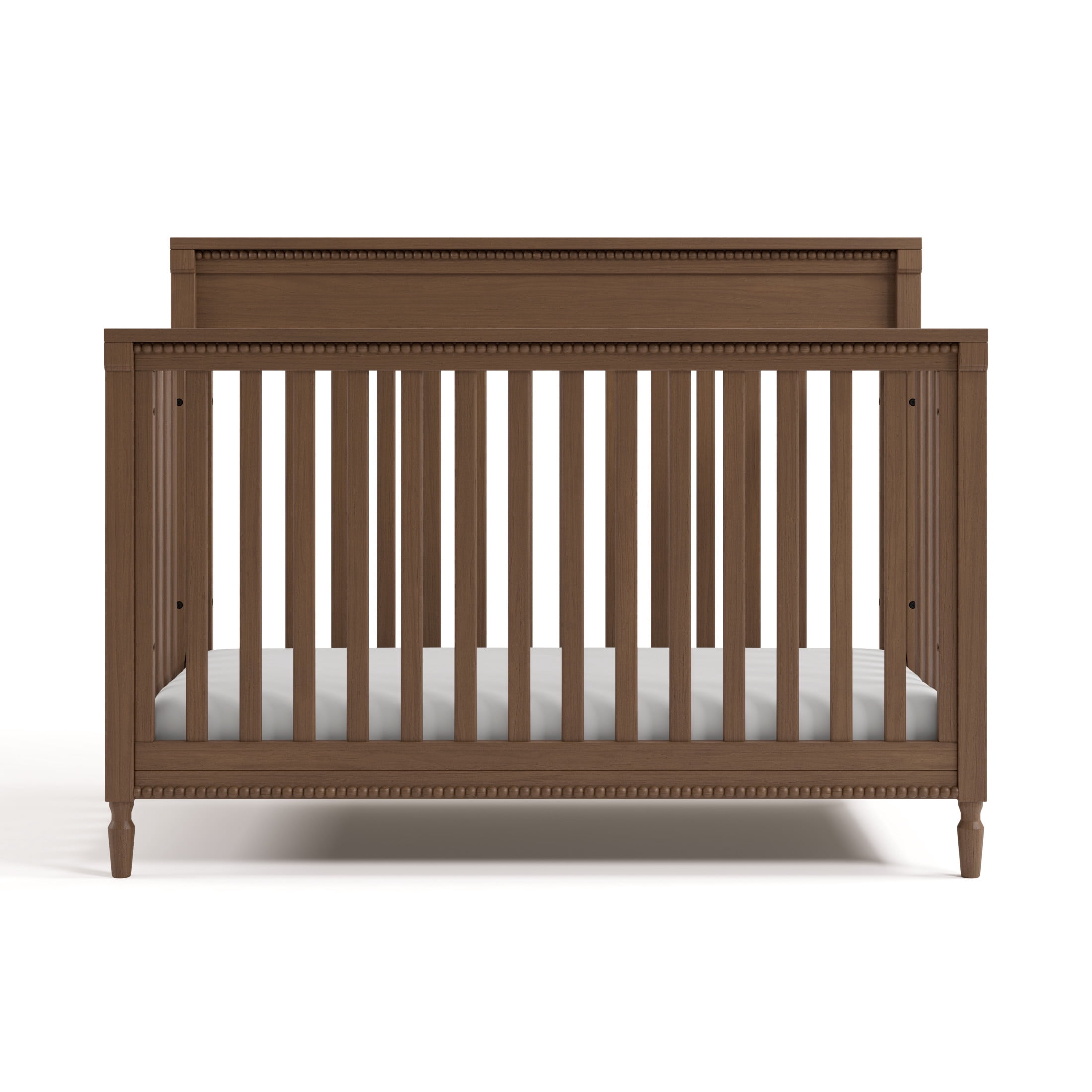 Storkcraft Valencia 5-in-1 Convertible Crib with Bonus Toddler Guardrail, Hazelnut