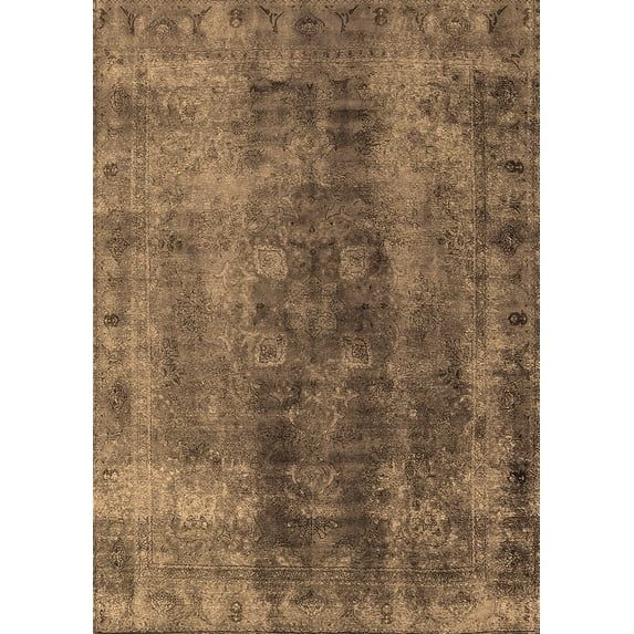 Ahgly Company Indoor Rectangle Oriental Brown Industrial Area Rugs, 2' x 3'
