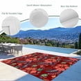 thumbnail image 3 of Outdoor Rug 3x5 ft Red Boho Floral Outdoor Large Area Rug Non Slip Rubber Vintage Abstract Flower Front Door Mat RV Rug Camping Carpet Patio Outdoor Rugs for Backyard Balcony Deck Porch Indoor, 3 of 9