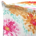 thumbnail image 3 of Jordan Manufacturing 20" x 20" Gardenia Bloom Multicolor Floral Square Outdoor Pouf Ottoman with Flange, 3 of 9