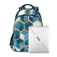 thumbnail image 7 of FORMRS Kids School Backpack Elementary Student Unisex Travel Bookbag with Reflective Stripes, Light Blue Geometric Pattern, 7 of 7