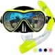 thumbnail image 1 of Snorkel Set Snorkeling Gear Adults,Dry Top Diving Masks And Snorkel For Man Women-Yellow, 1 of 4