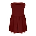 thumbnail image 4 of ZJXFGS Womens Date Night Rompers Dressy Rompers for Women Strapless Jumpsuits for Women Black Rompers for Women 2025 Red 2XL, 4 of 6