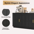 thumbnail image 4 of Rumiiro Modern 67'' Sideboard Buffet Cabinet with Storage, 4 Arched Doors, 2 Adjustable Shelves, Black, 4 of 7