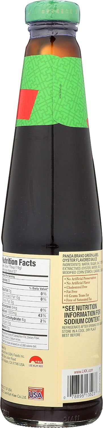 NineChef Bundle - Lee Kum Kee Panda Brand GLUTEN FREE Oyster Sauce 18oz Pack of 2 + 1 NineChef Brand ChopStick