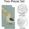 thumbnail image 2 of Soft Hand Fingertip Towels, 2 Pcs Face Bath Towels Cartoon Sea Gull Absorbent Washcloths for Bathroom Hotel Kitchen, 30"x15", Absorbent Soft Hand Fingertip Towels, 2 of 6