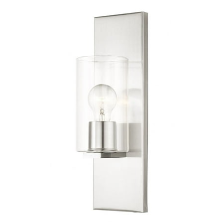 

1 Light Wall Sconce in Contemporary Style 4.5 inches Wide By 15 inches High-Brushed Nickel Finish Bailey Street Home 218-Bel-4188868