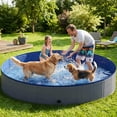 thumbnail image 4 of Portable Dog Pool, Foldable Pet Swimming Tub, Anti-Slip Pet Bathtub, Hard Plastic Bath Pool for Pets Dogs and Cats, 97 x 16 Inches, 4 of 6