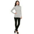 thumbnail image 3 of Vivian's Fashions Top - Turtle Neck Top (Grey, 3X), 3 of 3