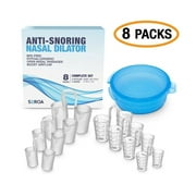 Premium Anti Snoring Devices Nose Vents Nasal Dilator, Stop Snoring Solution for Comfortable Sleeping, Snore Stopper, Ease Breathing and Prevent Snoring Aids, Snoring Relief  2 Types, 8 Packs