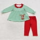 thumbnail image 1 of Venta al por mayor, conjunto de túnica de algodón para niña, camión de Navidad, árbol, conjunto para niños, pantalones a cuadros, ropa de dormir bordada, pijamas para niños pequeños, 1 of 2
