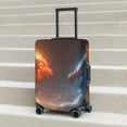 thumbnail image 6 of Hirioo Red And Blue Fire Dragon D for Elasticity Suitcase Cover (No luggage Included) Durable Luggage Protector Fits 18-32 Inch Luggage-Medium, 6 of 7