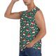 thumbnail image 3 of Fotbe Santa Hat Joy Green Festive Men's Camiseta sin Mangas Estampada para Hombres, Playera Casual para Gimnasio, Entrenamiento, Playa-Large, 3 of 7