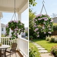 thumbnail image 4 of Faux Crepe Myrtle Hanging Baskets – Set of 2, Artificial Hanging Flowers for Outdoors, UV Resistant Realistic Hanging Plants for Porch Balcony Garden, Faux Flower Basket Indoor Outdoor, 4 of 5