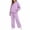 Light Purple, variant on 2 Piece Sets for Women 2 Piece Fleece Lined Tracksuit Drawstring Hooded Sweatshirt and Wide Leg Pants Set Solid Color Loose Long Sleeve Loungewear Outfit for Autumn Winter Daily Wear Camel S