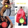 thumbnail image 4 of Paquete de 2 Tazones Plegables para Perros TUNC Plato de Taza Extensible Plegable Azul y Verde, 4 of 5