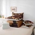 thumbnail image 6 of Feelyou Art Cycle Bedding Comforter Set 7pcs, Retro Abstract Stripes Queen Bedding Sets, 6 of 8