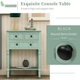 thumbnail image 4 of Entryway Table with Drawers & Shelf, SEGMART 23"x13" Small Console Table Sofa Table with Storage, Elegant Console Table Small Entry Table for Small Spaces Living Room Hallway Foyer Study, Retro Blue, 4 of 9