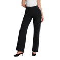 thumbnail image 1 of Pantalones de vestir Yogipace Petite de talle alto holgados negros para mujer S, 1 of 6