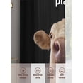 thumbnail image 6 of Funny Cow Sheer Curtains 72 Inch Length 2 Panels Set Window Treatments, Welcome To OUR Place Modern Retro Rod Pocket Semi Curtains for Living Room/Bedroom/Kitchen Décor, 104"W x 72"L, 6 of 7