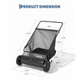 thumbnail image 2 of GIMMYFIVE 26-Inch Heavy Duty Push Lawn Sweeper, 7 Cu. ft. Leaf & Grass Collector, 4 Brushes, Steel, 2 of 7