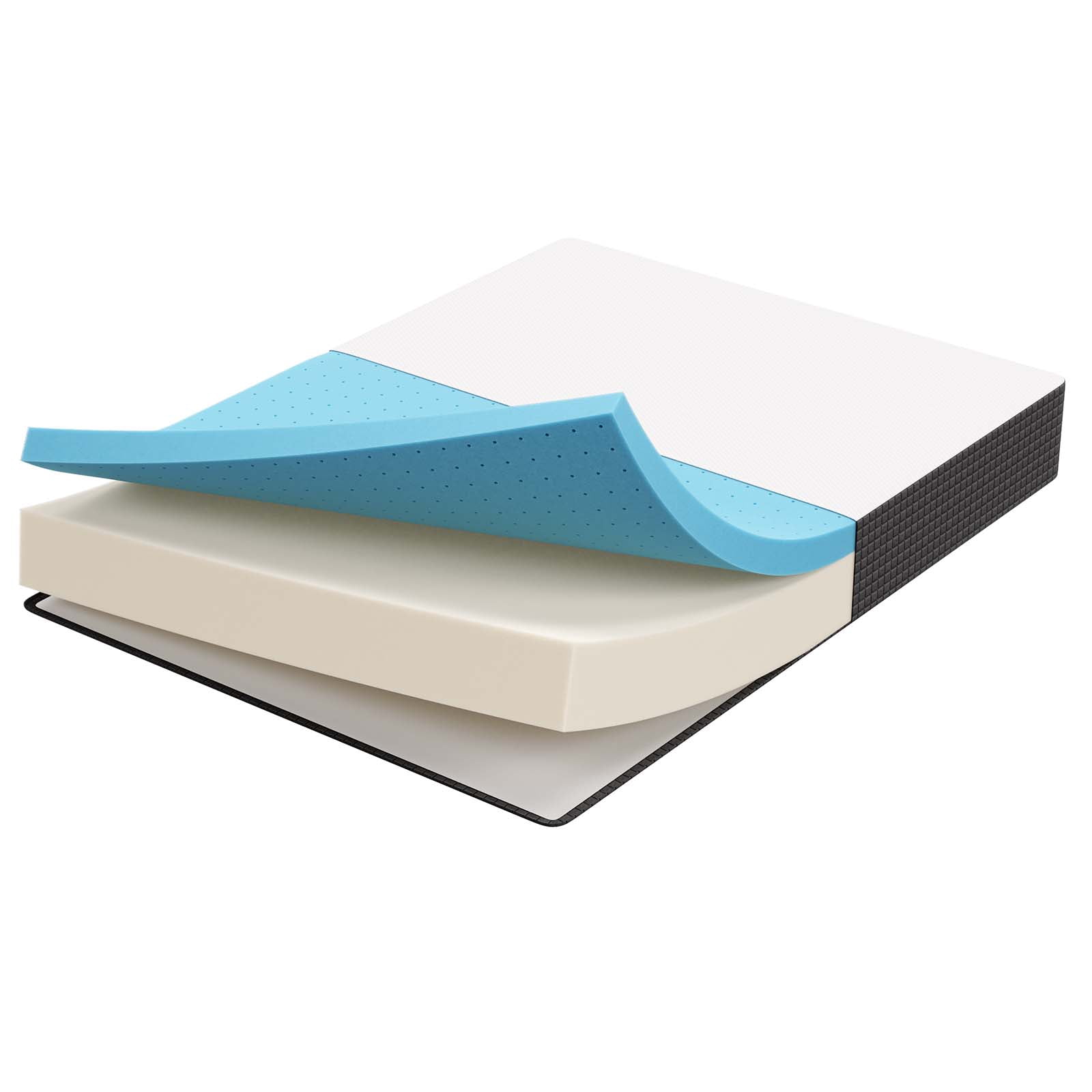 Modway Aveline 10" Modern Style Memory Foam King Mattress in White