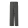 thumbnail image 6 of Soft Women's Winter Casual Wide Leg Sweatpants with Elastic Waistband for Comfortable Everyday Wear, 6 of 7