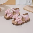 thumbnail image 2 of TOWED22 Girls Summer Dress Sandals Straps Flats Flower Open Toe For Girls Sizes Toddler/Little Kid/Big Kid Pink,6, 2 of 9