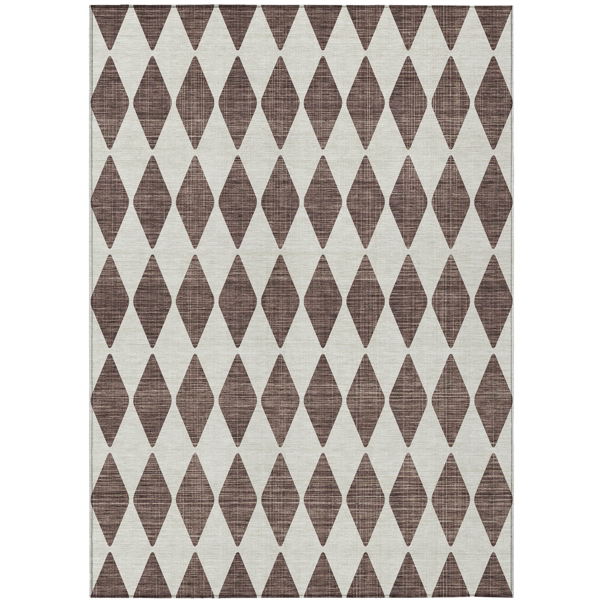 Addison Rugs Chantille Indoor/Outdoor Transitional Diamonds Brown Washable Rectangle Rug, 8' x 10'