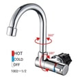 thumbnail image 2 of 2X Foldable Kitchen Faucet 360 Dgree Rotation Sink Water Tap Single Handle Cold & Hot Water Mixer Faucet for RV Boat, 2 of 6