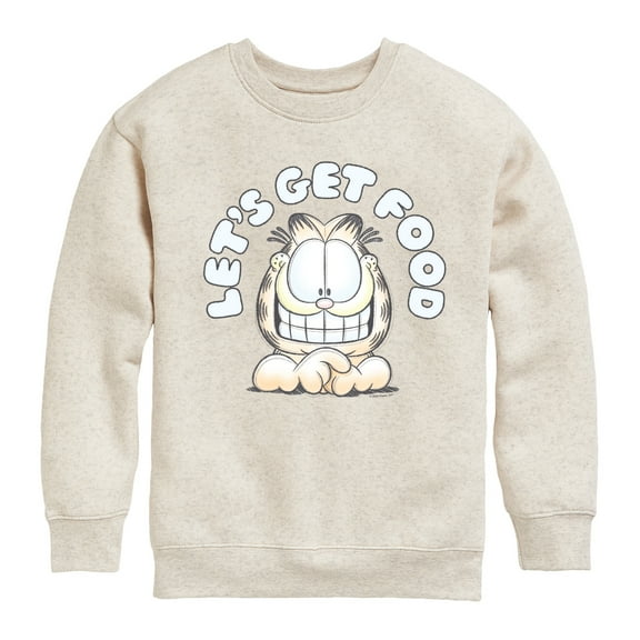 Garfield - Lets Get Food - Toddler & Youth Crewneck Fleece Sweatshirt