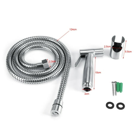 Cergrey 3pcs Stainless Steel Handheld Bidet Sprayer Set With Hose And Holder Toilet Washing Shower Kit Toilet Bidet Sprayer Handheld Bidet Sprayer Walmart Canada