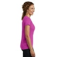 thumbnail image 2 of District Made Ladies Mini Rib V-Neck Tee, Pink Raspberry, XS, 2 of 3
